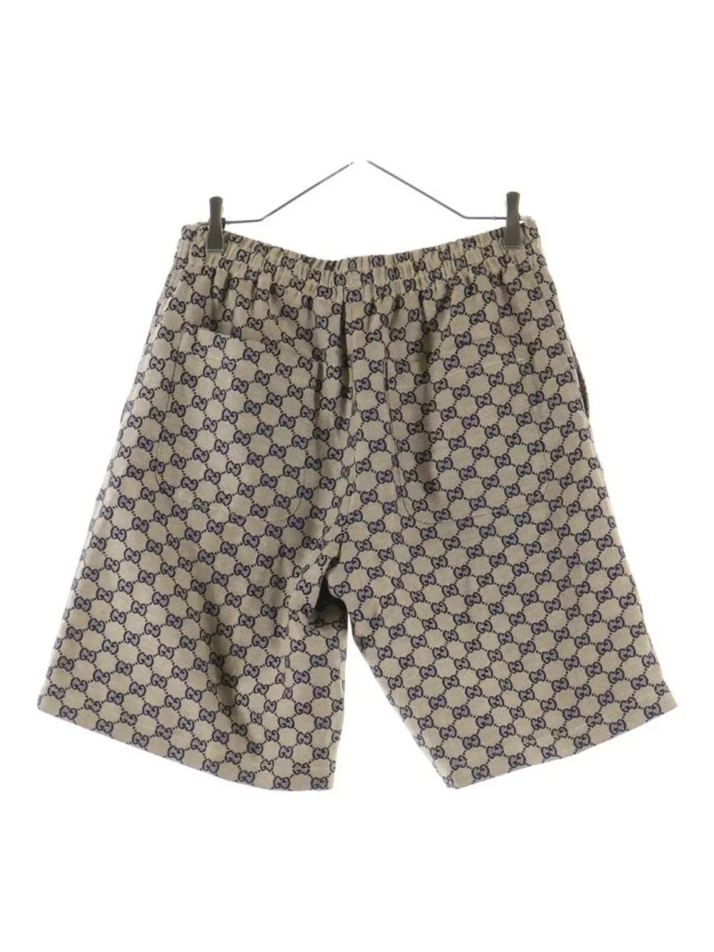 Gucci GG Linen Blend Canvas Shorts Brown
